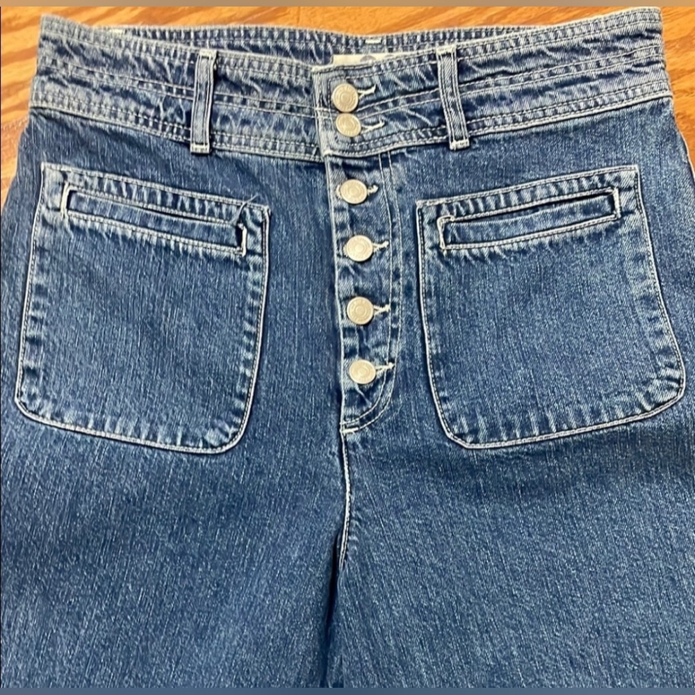 Free People Wide-Leg Blue Jeans - Picture 3 of 5